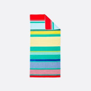 Soren St Tropez Beach Towel Multicoloured Stripe 80 x 160 cm