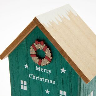 Soren Christmas Village House Teal