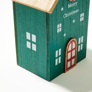 Soren Christmas Village House Teal