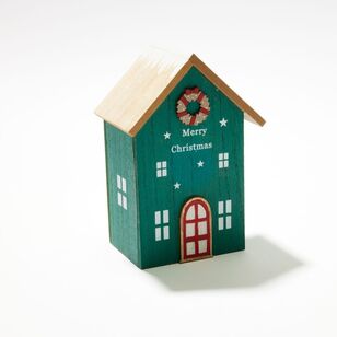 Soren Christmas Village House Teal