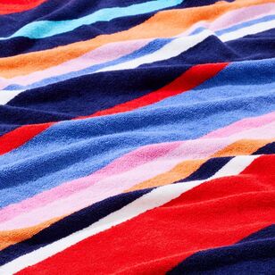 Soren Marseille Beach Towel Multicoloured Stripe 80 x 160 cm