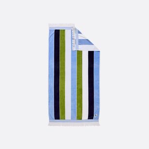 Shaynna Blaze Beachy Beach Towel Blue & Multicoloured 90 x 180 cm