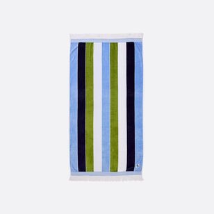 Shaynna Blaze Beachy Beach Towel Blue & Multicoloured 90 x 180 cm