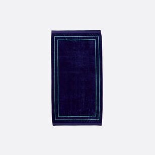 Elysian Coastal Reversible Beach Towel Green & Navy 90 x 180 cm