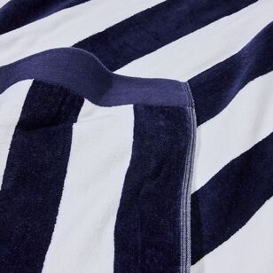 Elysian Hampton Beach Towel Navy 90 x 180 cm