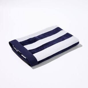 Elysian Hampton Beach Towel Navy 90 x 180 cm