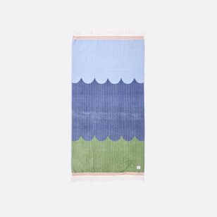 Chyka Home Shoreham Beach Towel Blue & Green 90 x 180 cm