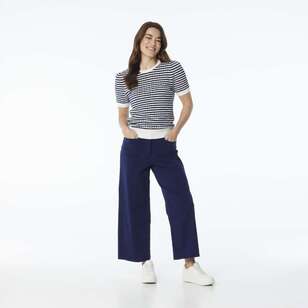 Khoko Smart Women's Patch Pocket Pants Navy