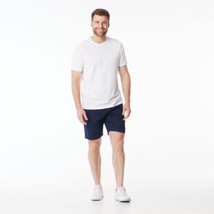 JC Lanyon Men's Coleston Elastic Waist Long Pull On Shorts Navy