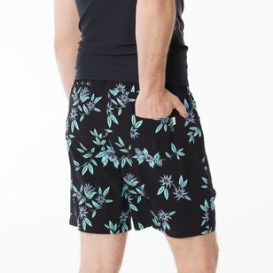 JC Lanyon Men's Daintree Printed Board Shorts Dark Blue