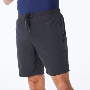 JC Lanyon Men’s Healy Solid Colour Stretch Board Shorts Black