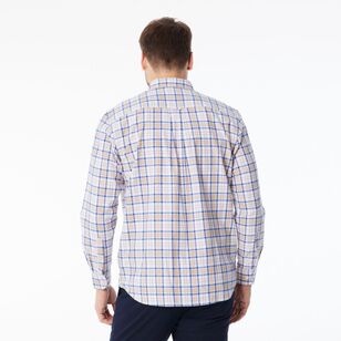 JC Lanyon Men's Lyons Brushed Check Long Sleeve Shirt Light Blue