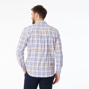 JC Lanyon Men's Lyons Brushed Check Long Sleeve Shirt Light Blue