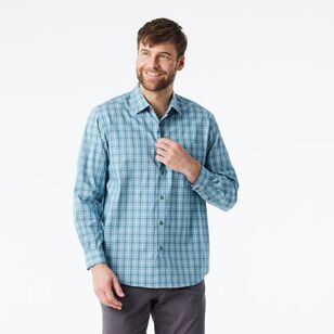 JC Lanyon Men's Hensley Cotton Easy Care Long Sleeve Shirt Denim