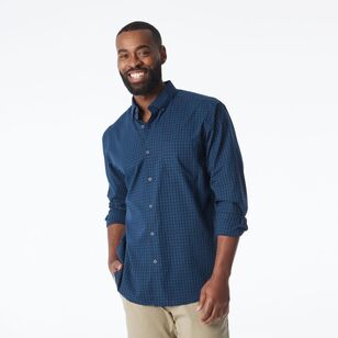 JC Lanyon Men's Hadfield Long Sleeve Easy Care Shirt Navy