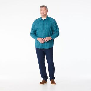 West Cape Men's Norwin Easy Care Long Sleeve Shirt Turquoise & Ocean