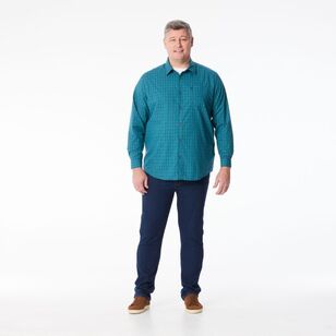 West Cape Men's Norwin Easy Care Long Sleeve Shirt Turquoise & Ocean