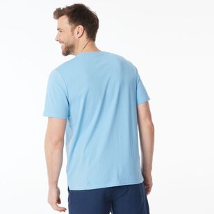 JC Lanyon Men’s Bishop Chest Stripe Crew Neck Tee Light Blue