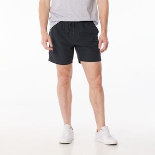 JC Lanyon Men's Baker Vintage Pull On Deck Shorts Black