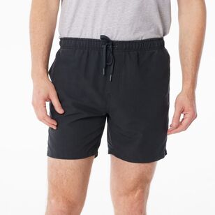 JC Lanyon Men's Baker Vintage Pull On Deck Shorts Black