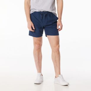 JC Lanyon Men's Baker Vintage Pull On Deck Shorts Navy