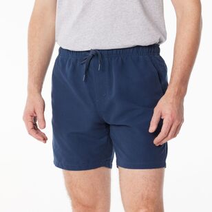 JC Lanyon Men's Baker Vintage Pull On Deck Shorts Navy