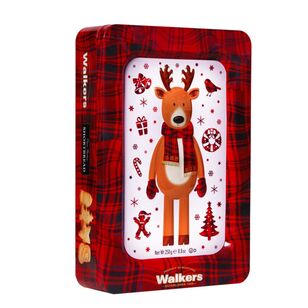 Walkers Shortbread Festive Shortbread Assortment Reindeer Tin 250g