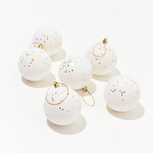 Soren 6 cm Flock Baubles 6 Pack