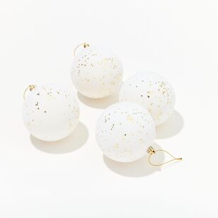 Soren 10 cm Flock Baubles 4 Pack