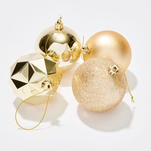 Soren 8 cm Shatterproof Baubles Gold 50 Pack