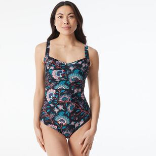 Khoko Swim Women's Classic Control Printed One Piece Batik