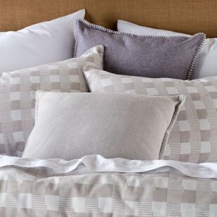 Shaynna Blaze Aspen Jacquard Quilt Cover Set Natural Check