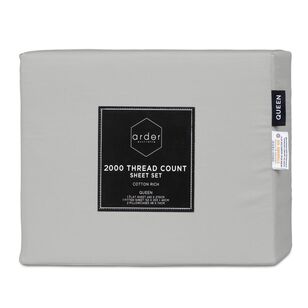 Ardor 2000 Thread Count Cotton Rich Sheet Set Silver