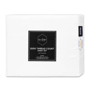 Ardor 2000 Thread Count Cotton Rich Sheet Set White