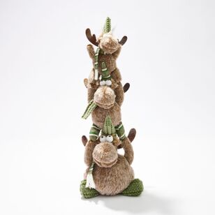 Soren Green and Brown 3 Tier Sitting Deer