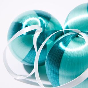 Soren Stripe Tree Baubles Teal/Mint 4 Pack