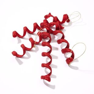 Soren Spiral Tree Decoration 4 Pack Red