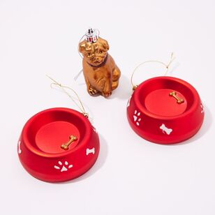 Soren Dog & Bowl Tree Decoration 3 Piece Set