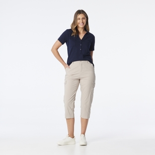 Khoko Collection Women's Comfort Waist Long Pant Biscuit