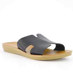 Khoko Women's Fern Flat Cut Out Slides Black