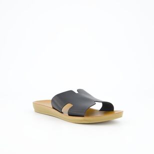 Khoko Women's Fern Flat Cut Out Slides Black