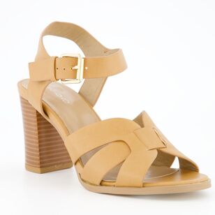 Khoko Women's Sammy Block Heel Sandals Tan