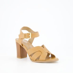 Khoko Women's Sammy Block Heel Sandals Tan