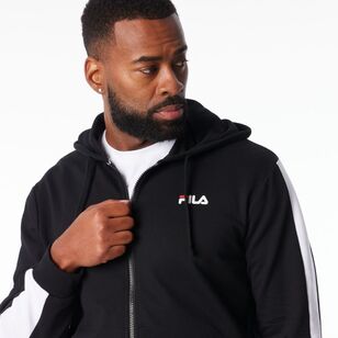 FILA Men’s Harvey French Terry Zip Thru Jacket Hoodie Black