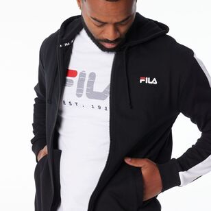 FILA Men’s Harvey French Terry Zip Thru Jacket Hoodie Black