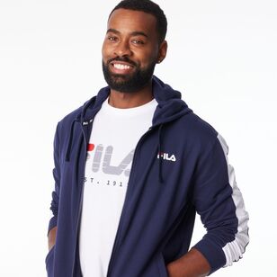 FILA Men’s Harvey French Terry Zip Thru Jacket Hoodie New Navy