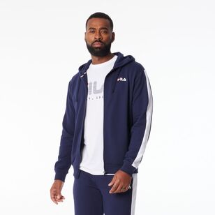 FILA Men’s Harvey French Terry Zip Thru Jacket Hoodie New Navy