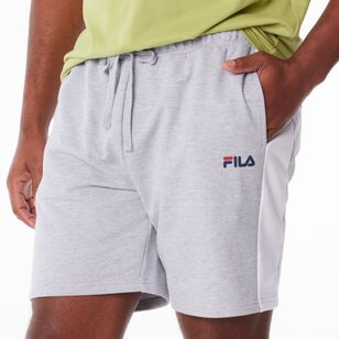 FILA Men’s Harvey French Terry Stripe Shorts Grey Marle