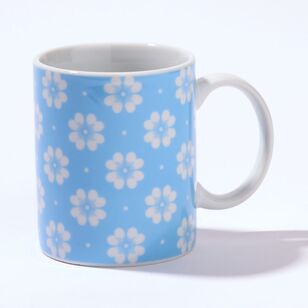 Soren Pack Of 4 Mugs Blue Daisy