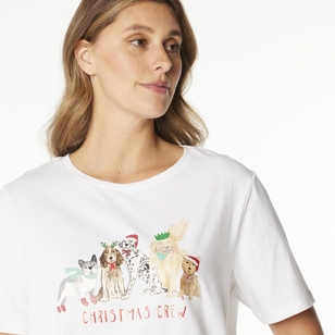 Khoko Collection Christmas Tee Shirt White White